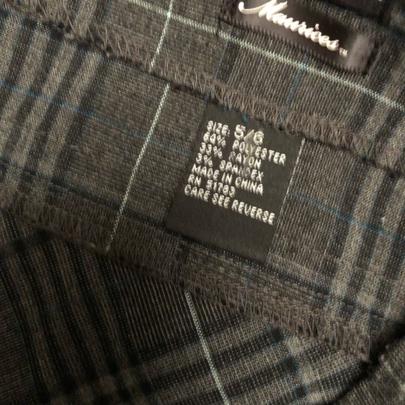 Maurice’s Gray and Blue Plaid Skirt with Trim - Picture 5 of 6